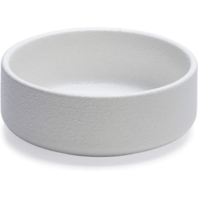 Designed by Lotte Eetbak Lojs – Voerbak Hond – Keramiek – Wit – 13,5×13,5×5 cm