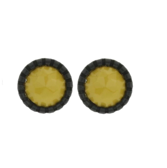 Behave - Oorstekers - Rond 1,3 cm - Oker Geel