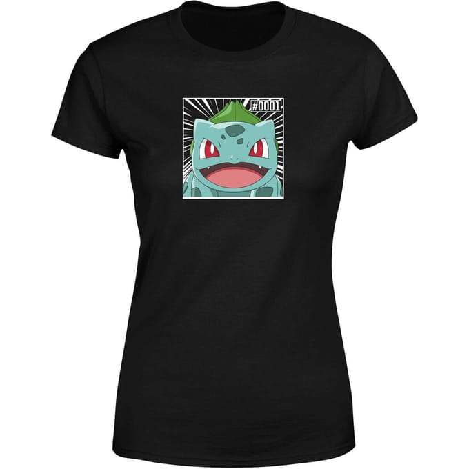 Pokémon Pokédex Bulbasaur #0001 Women's T-Shirt - Black - M