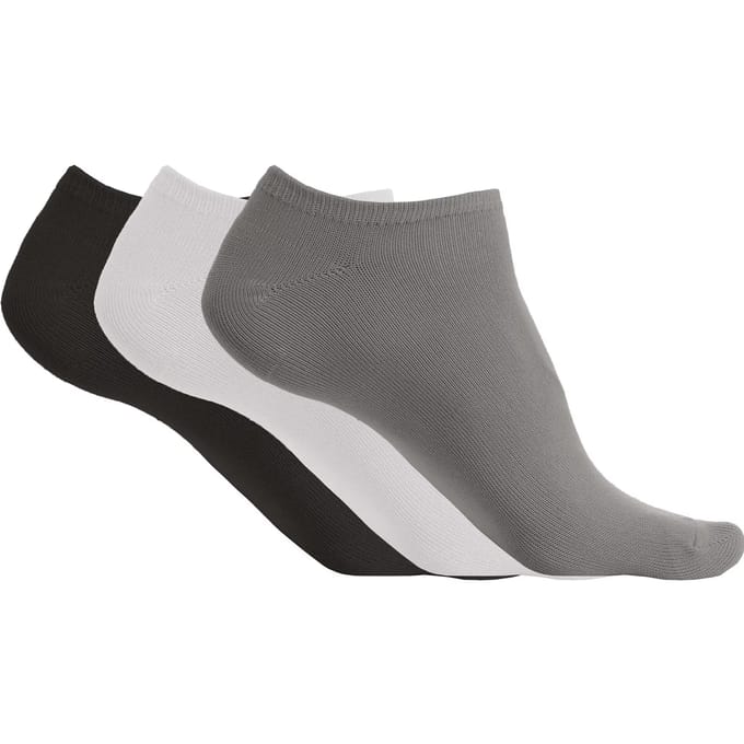 PROACT® Microvezel enkelsokken - pak van 3 paar PA033 - Storm Grey / White / Black - 43/46