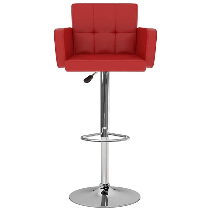 vidaXL - Barstoelen - 2 - st - kunstleer - rood