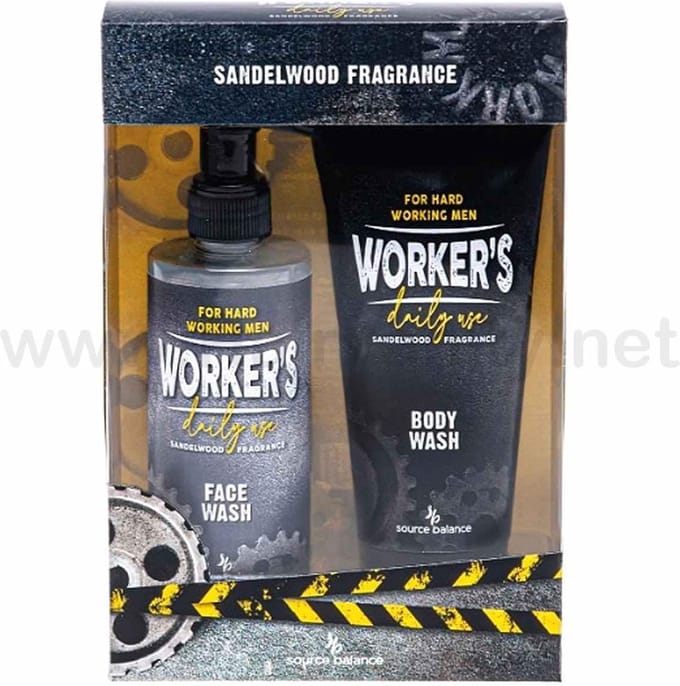 Workers - Mannen - Face and body Wash - Geschenkset - Source Balance