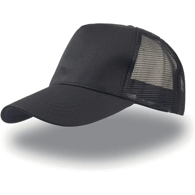 Atlantis Headwear Rapper Cotton Cap AT511 - Black/Black - One size