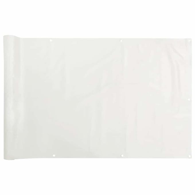 vidaXL - Balkonscherm - 800x120 - cm - PVC - wit