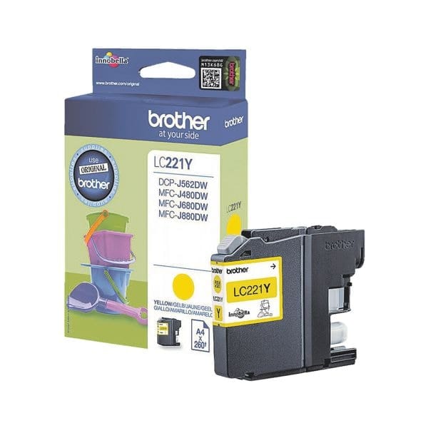 Original Ink Cartridge Brother LC-221YBP Yellow
