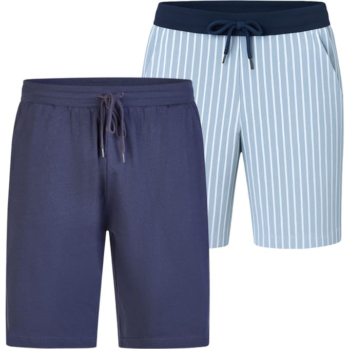 Phil & Co. Berlin Heren Pyjama korte broek Gezellige klassiekers 2-Pack Slaapshorts, pyjama's,