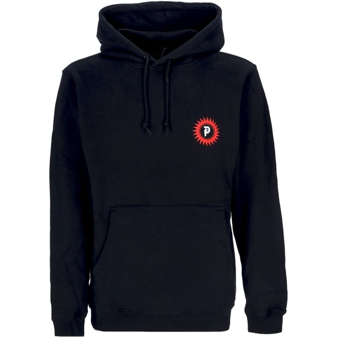 Heren rode pet-hoodie zwart