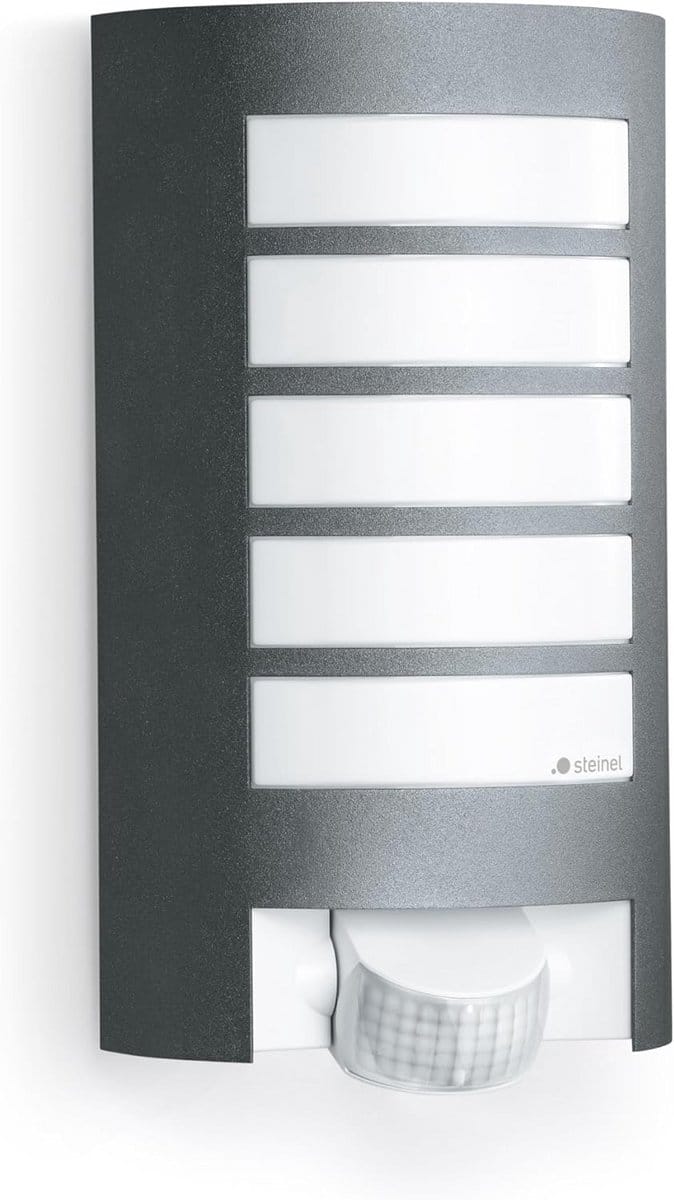 Buitenlamp met sensor - Moderne sensorlamp - Veiligheid woning - 180 graden sensor - 10 meter bereik - Antraciet