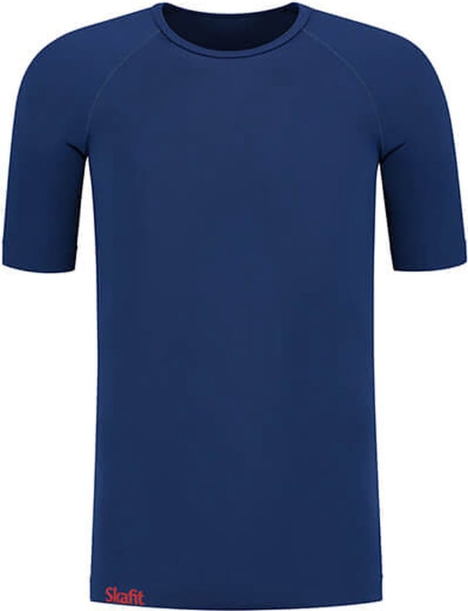 Skafit Casual heren ondershirt maat S - navy - ademend - antibacterieel - stretch - platte naden - extra lengte