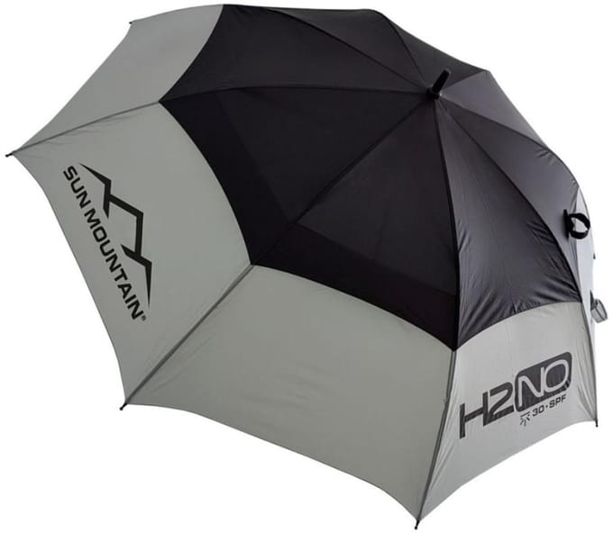 Sun Mountain H2NO Double Canopy 68 Inch Golfparaplu - Zwart Grijs