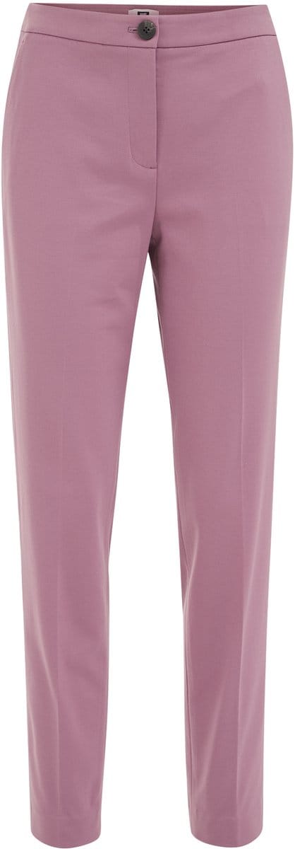 WE Fashion Dames slim fit pantalon met stretch