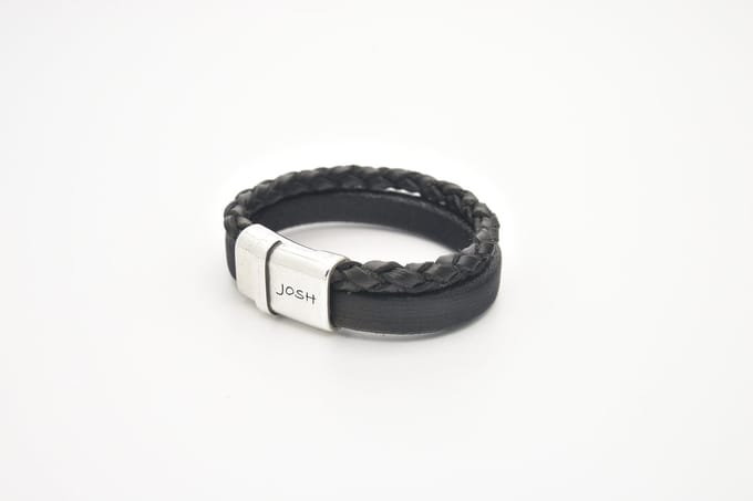 Josh-9110-Armband-Zwart-Heren-21,5cm