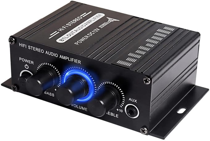 HiFi Stereo Audio Versterker voor Auto - 2 Kanaals Subwoofer Versterker