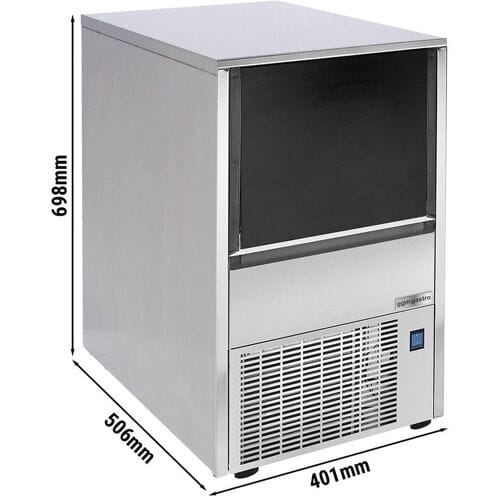 GGM Gastro IJsblokjesmachine - holle cilinder - 29 kg/24 h zilver