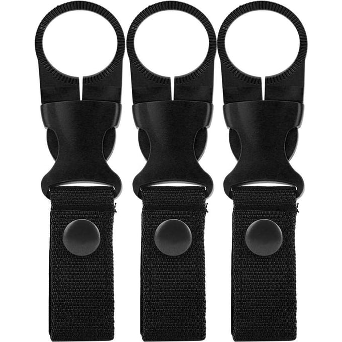 3 stuks Nylon Outdoor Multifunctioneel Draagbaar Waterfles Karabijnhaak Taille Riem Hanggesp voor black