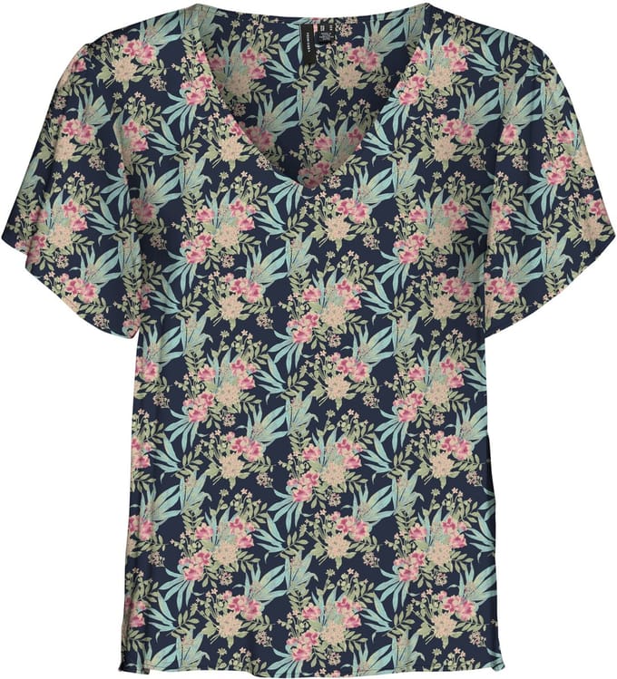 VERO MODA - VMEASY V-NECK SS BLOUSE WVN GA - Dames - T-shirts
