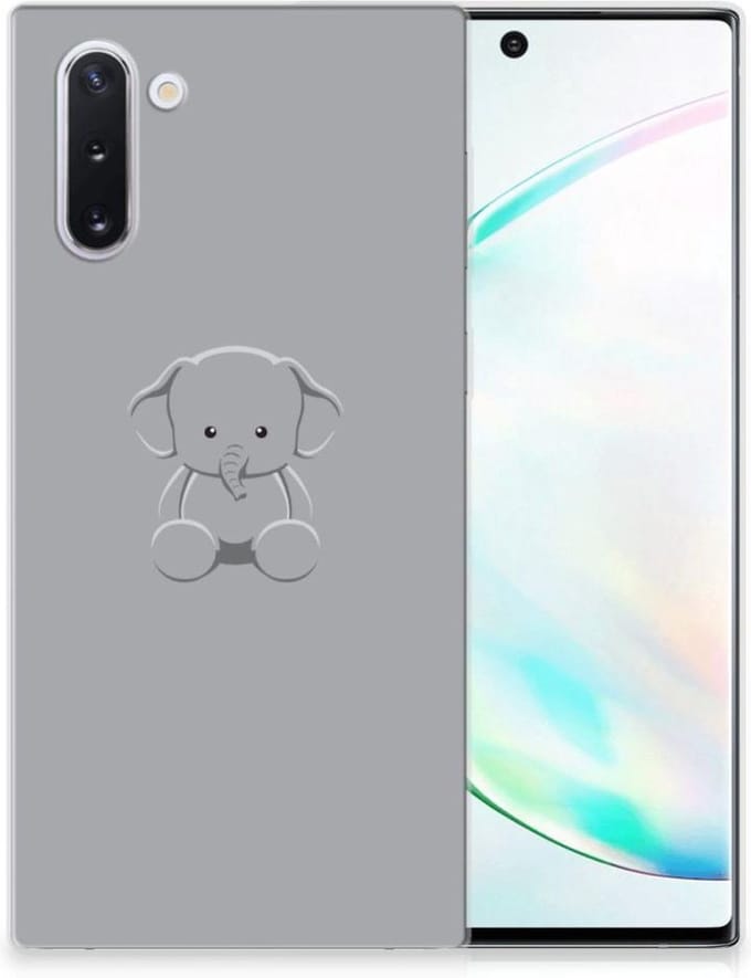 Samsung Galaxy Note 10 Telefoonhoesje met Naam Grijs Baby Olifant
