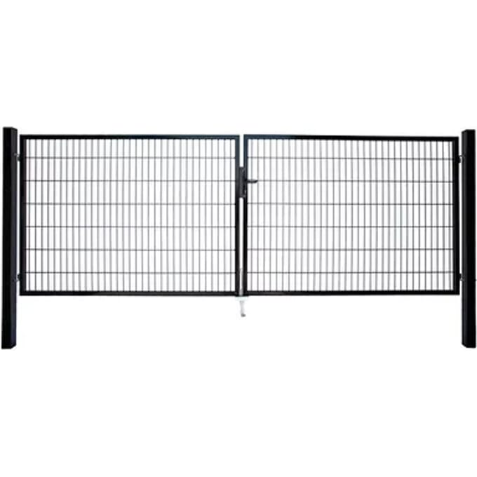 Giardino Dubbele Poort Roma/milano 140x2x200cm Zwart