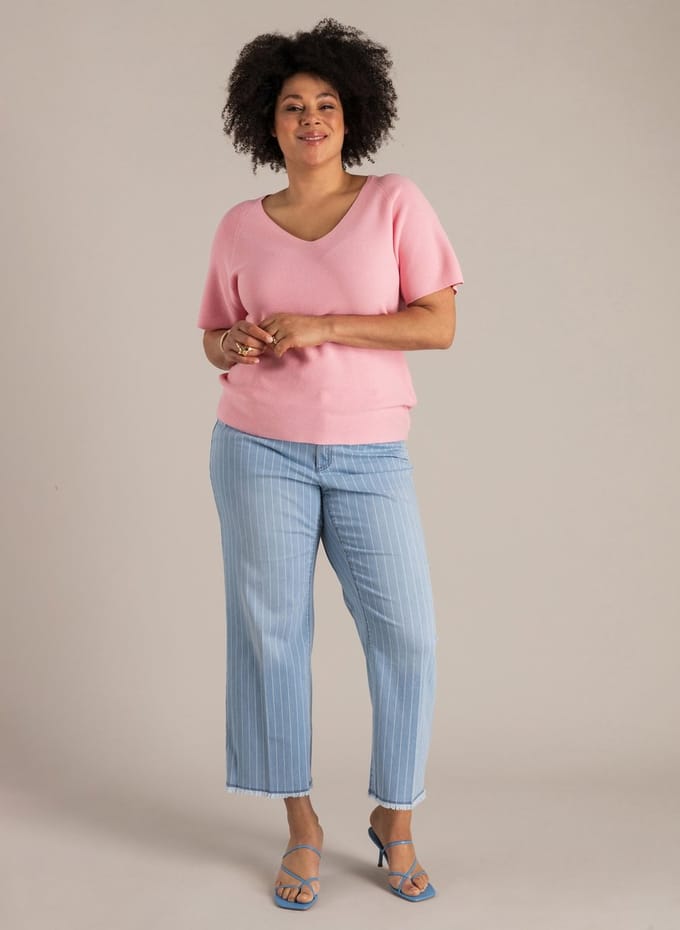 YEST CURVE Nadiney Tops - Bright Pink - maat X-0(44)