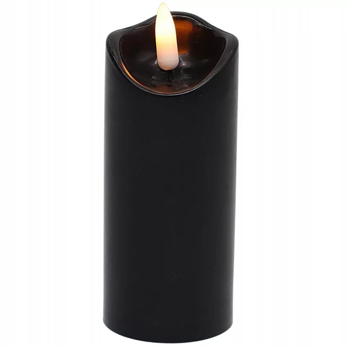 Cortina LED Kaars Inzet Zwart 15cm - Realistisch Vlam Effect