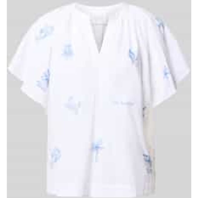 relaxed fit wikkelblouse met stitchings