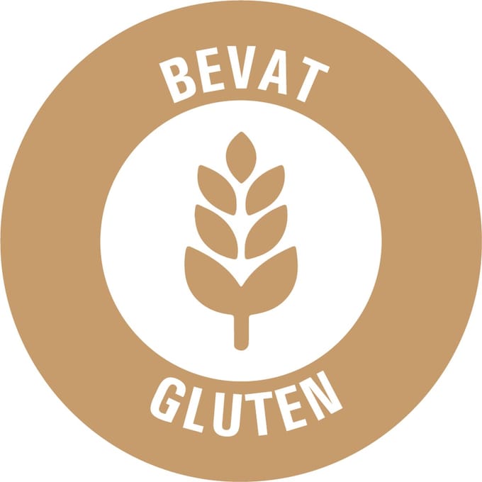 Bevat gluten allergenen sticker op rol 30 mm - 800 per rol
