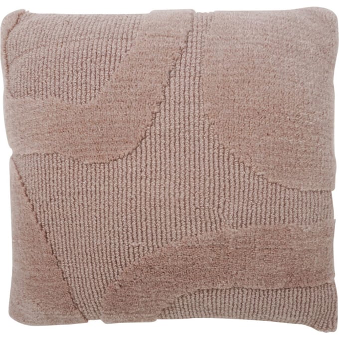 Kussen Naomi Brown 45 x 45 cm - Luxe Wollen Sierkussen met Abstract Patroon