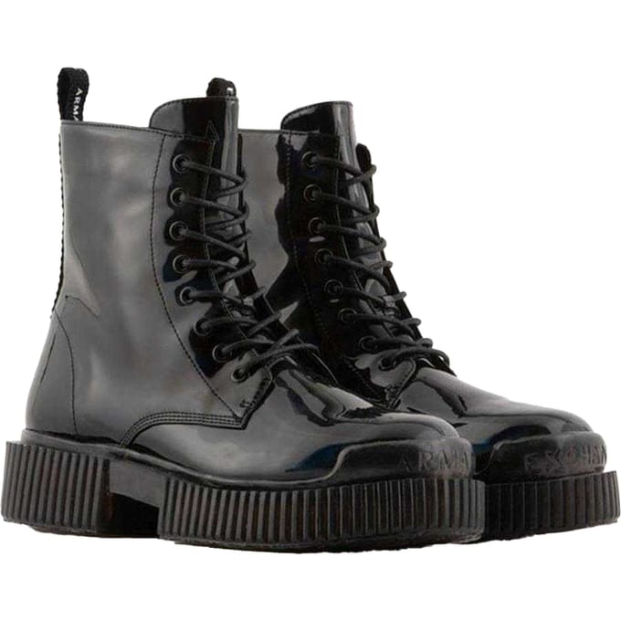 Armani Exchange Dames/Dames Flatform Combat Boots (Zwart)