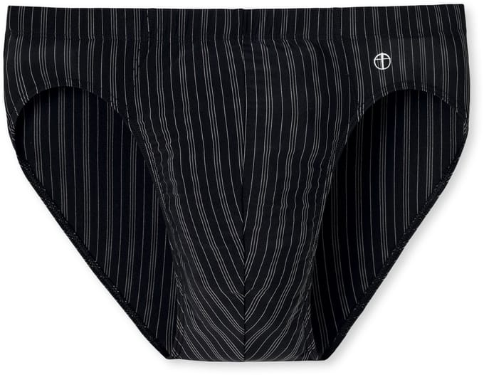 SCHIESSER Nachtschwarmer slip (1-pack) - heren supermini microvezelstof zwart gestreept