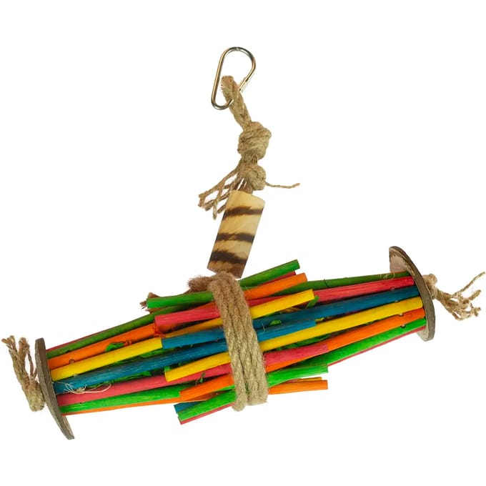 Duvoplus - Speelgoed Voor Dieren - Vogel - Pinata Met Maisbladeren, Zeegras En Cocos 40x9,5x9,5cm Meerkleurig - 1st