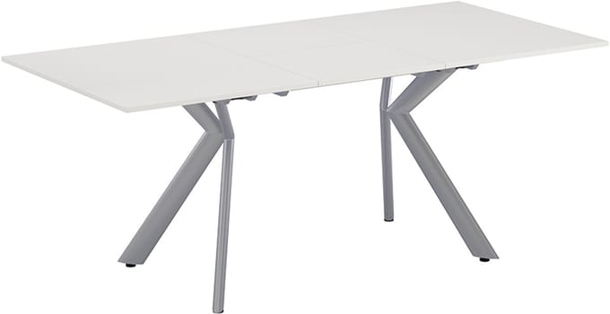 Vicco Eettafel Trill, Wit/Grijs, 140-190 x 90 cm Uitschuifbaar