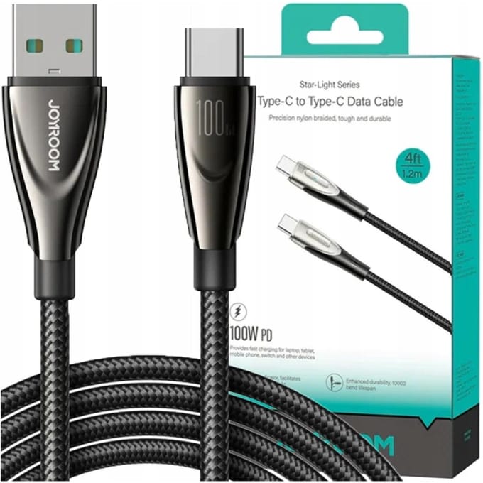 Joyroom Pioneer Series SA31-AC6 USB-A / USB-C Cable 100W 1.2m - Black