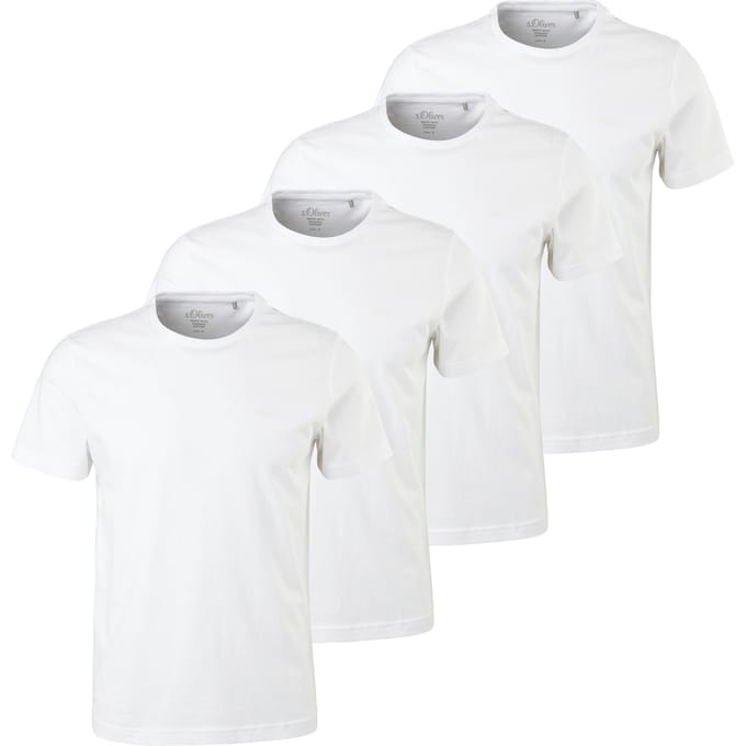s.Oliver T-shirt Basic T-Shirt Verpakking van 4