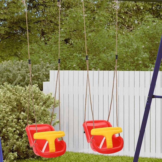 vidaXL Babyschommels 2 pcs Rood 36 x 43 x 42 cm Kunststof