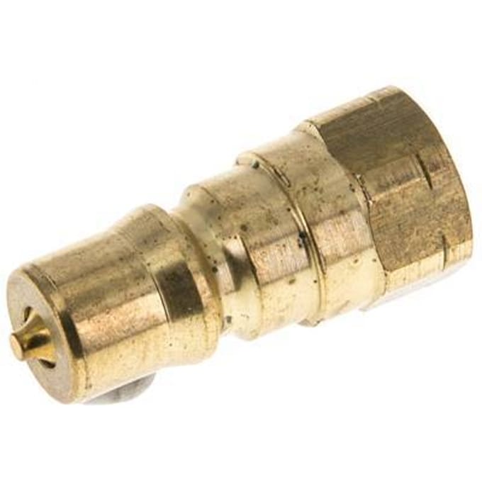 Messing DN 5 Hydraulische Koppeling Insteeknippel 1/8 inch NPT binnendraad ISO 7241-1 B D 10.9mm