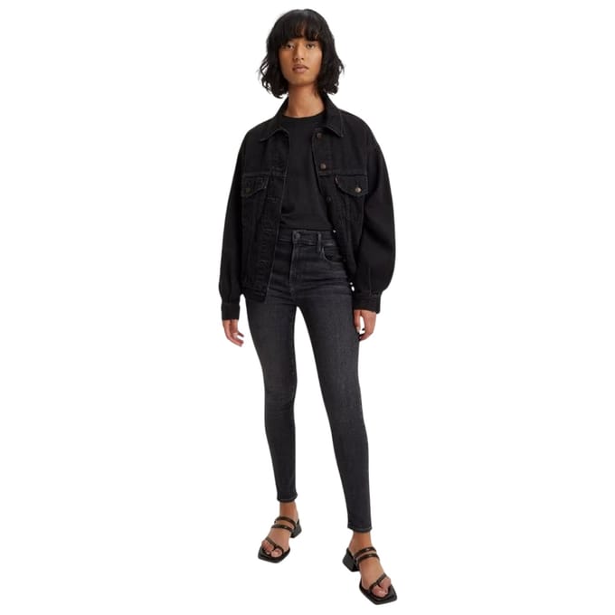 Levis Dames/Dames High Rise Skinny Jeans (Zwarte Mustang)