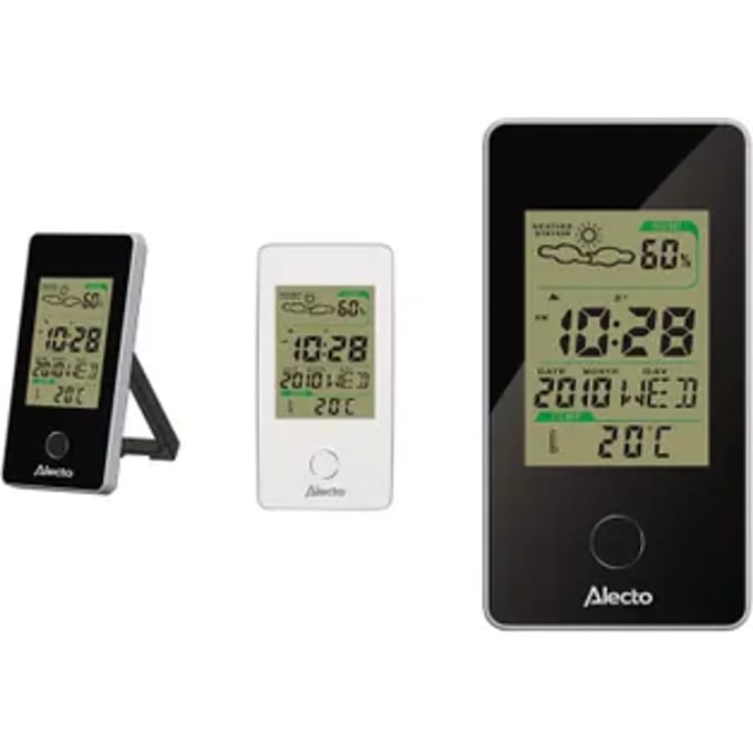 Alecto Digitale Binnenthermometer Ws85 - 3" Display - Hygrometer - Klok & Wekker