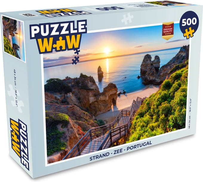 Puzzel Strand - Zee - Portugal - Legpuzzel - Puzzel 500 stukjes