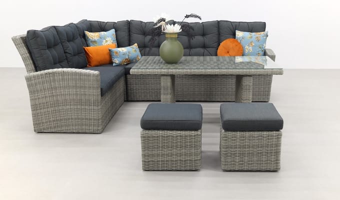 Lounge/diningset San Marino - Paloma grijs