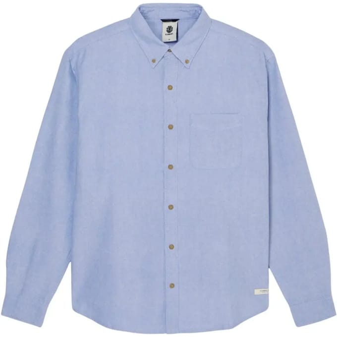 Element Button Down Oxford Regular Fit Overhemd Met Lange Mouwen Blauw M Man