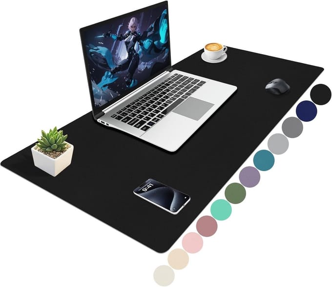 Groot Bureau Onderlegger 100x40 cm Zwart - Voor Perfect Werkcomfort