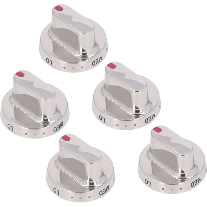 5 stuks gasfornuis knopafdekking bedieningsknoppen roestvrij staal voor DG64?00472A DG64?00473A gray