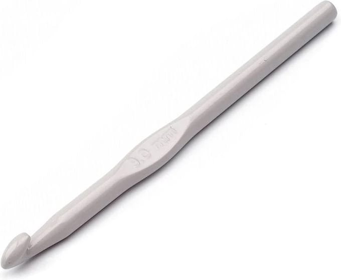 basic aluminium haaknaald grijs - nr. 9 - 1 haak naald