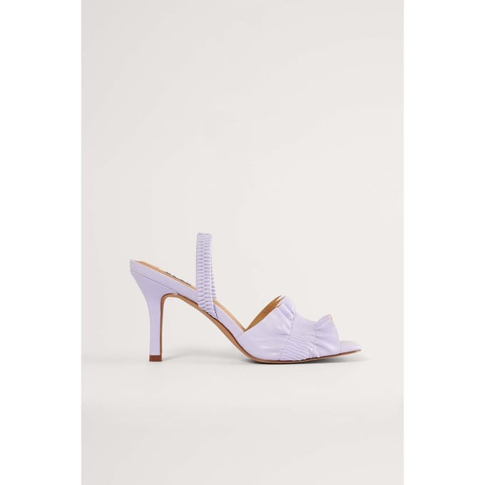 NA-KD Ruffled Vrouwen Sandalen - 36 - Lilac