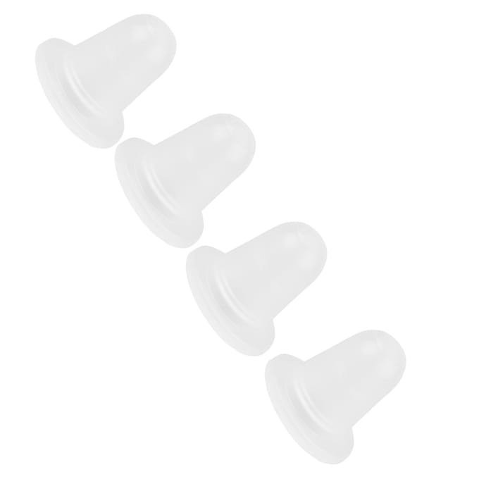 Lot de 100 capsules d'encre de tatouage en silicone, en plastique, pour accessoires de pigments de microblading, taille S Small white