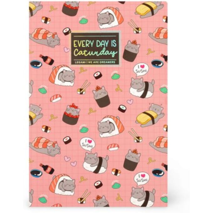 Legami cahier sushi cat, small, gelinieerd