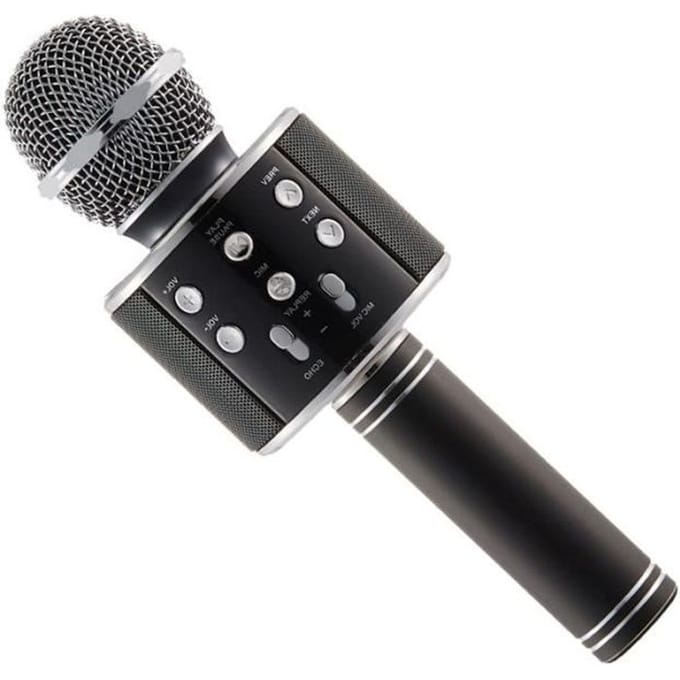Microphone sans fil - WS-858 - Métal - Bluetooth - Portable et durable noir