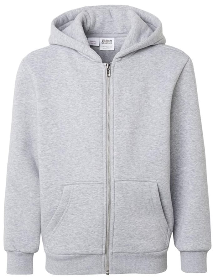 Urban Classics - Fluffy Vest Met Capuchon Kinderen - Kids 146/152 - Grijs