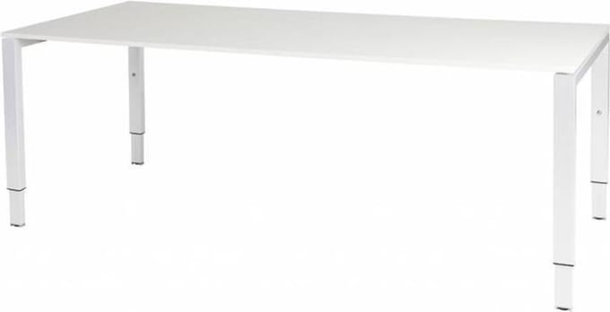 Verstelbaar Bureau - Domino 200x90 wit - wit frame