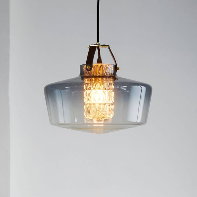 DESIGN BY US Hanglamp Addicted To Us, rookgrijs/messing/bruin